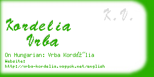 kordelia vrba business card